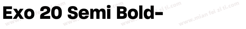 Exo 20 Semi Bold字体转换